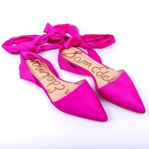 Sam Edelman Women's Brandie Pointed Toe Flat Size 10 hot pink